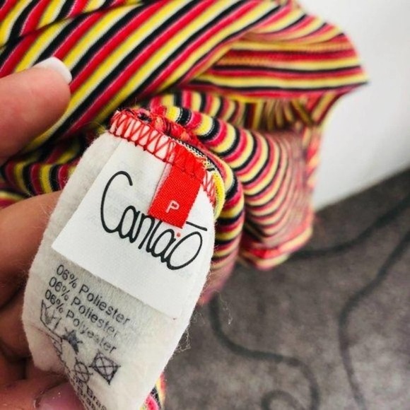 CANTAO Short Sleeve Stripe Dress small - Picture 3 of 8
